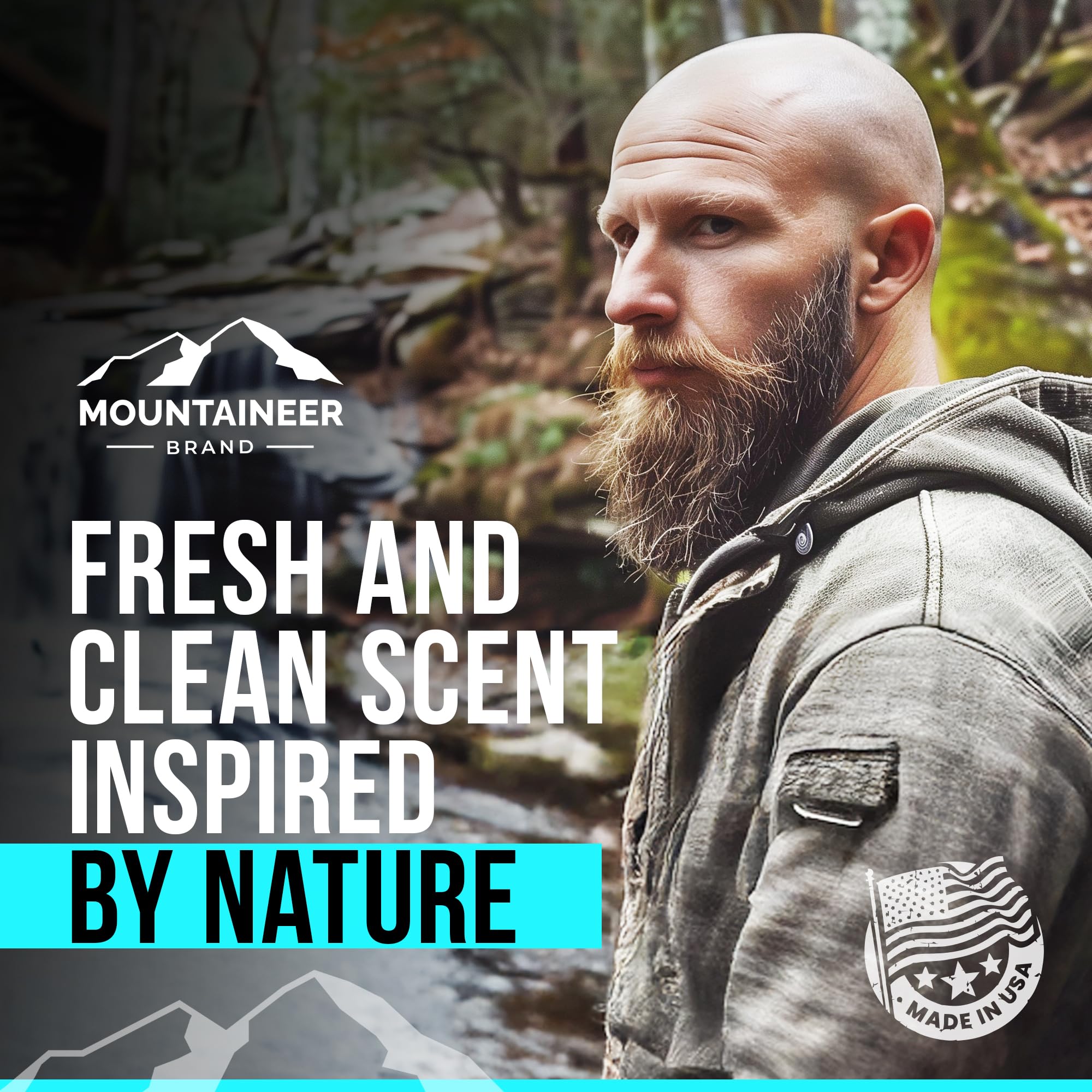 Ingredientes naturales de Mountaineer Brand, sin parabenos ni tintes.