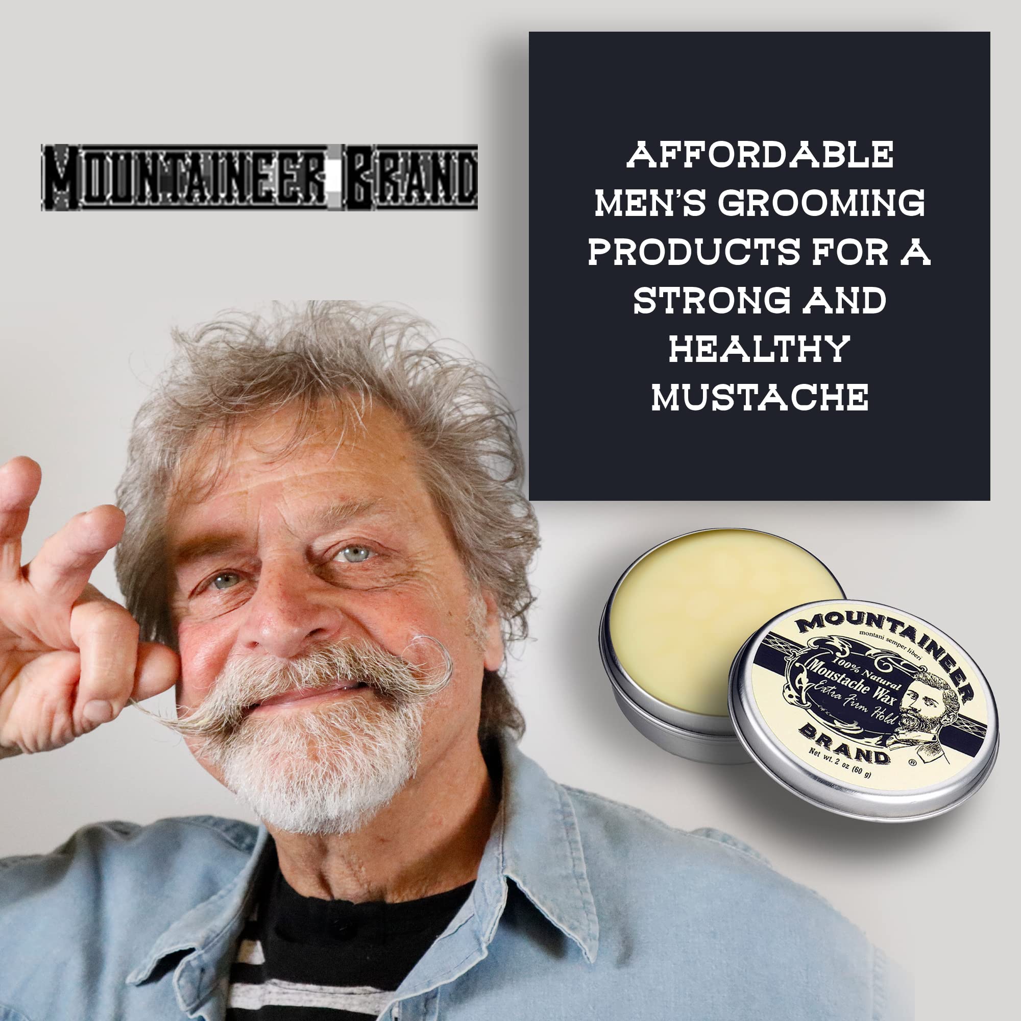 Natural ingredients image highlights beeswax, shea and cocoa butter, and coconut oil.
