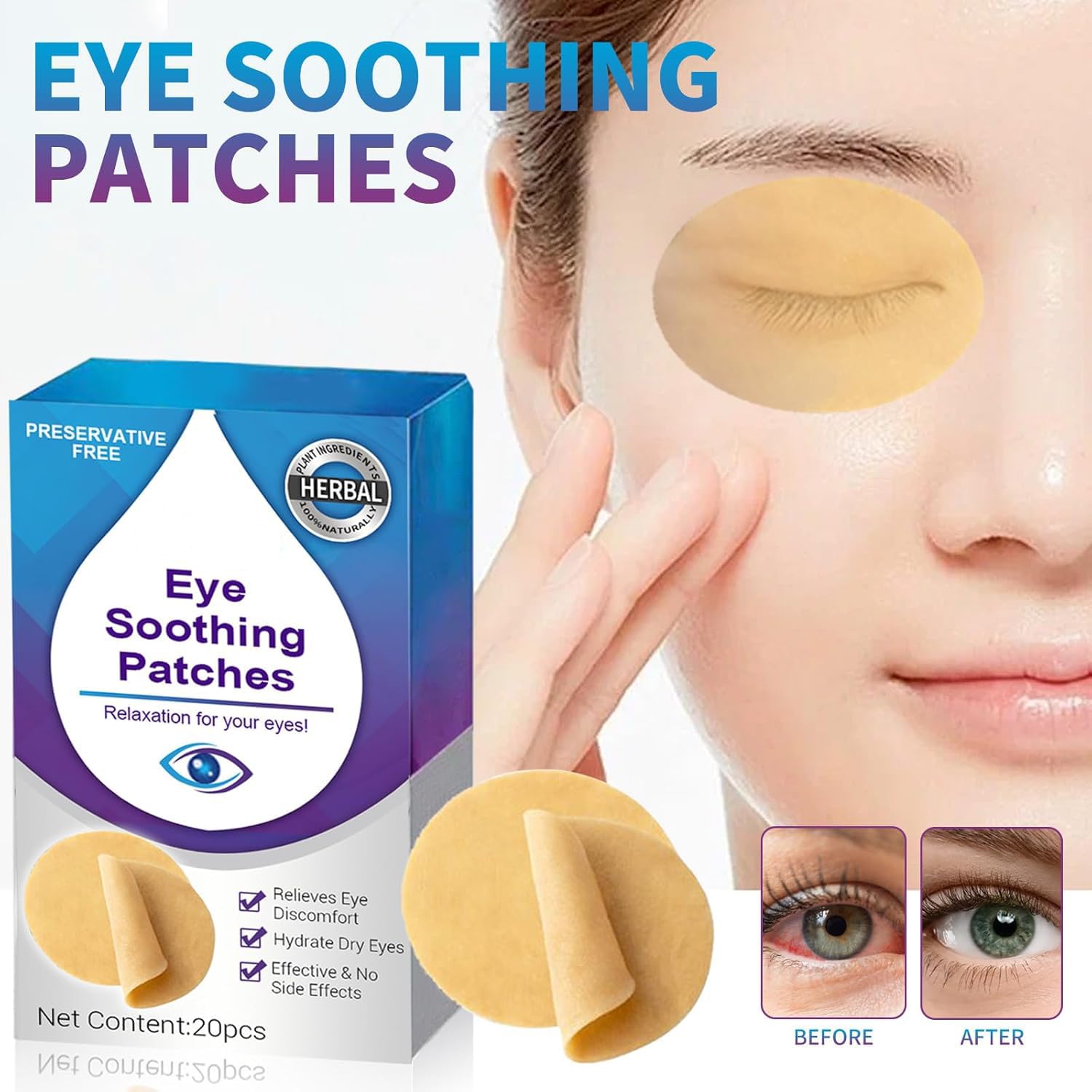 MOXJIN Parche Ojos Fatiga: reduce fatiga ocular y mejora la mirada
