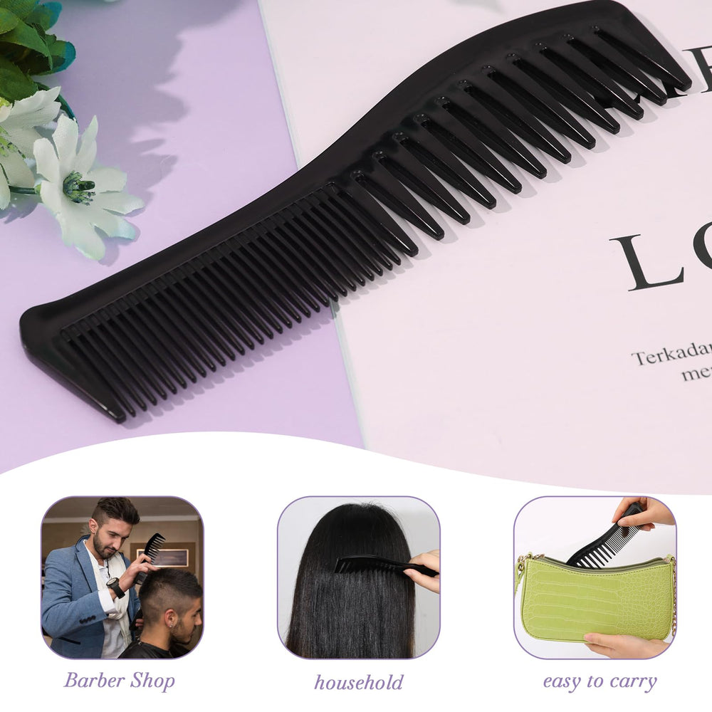 Mozeat Lens double-sided comb close-up, smooth plastic for gentle detangling across hair types.