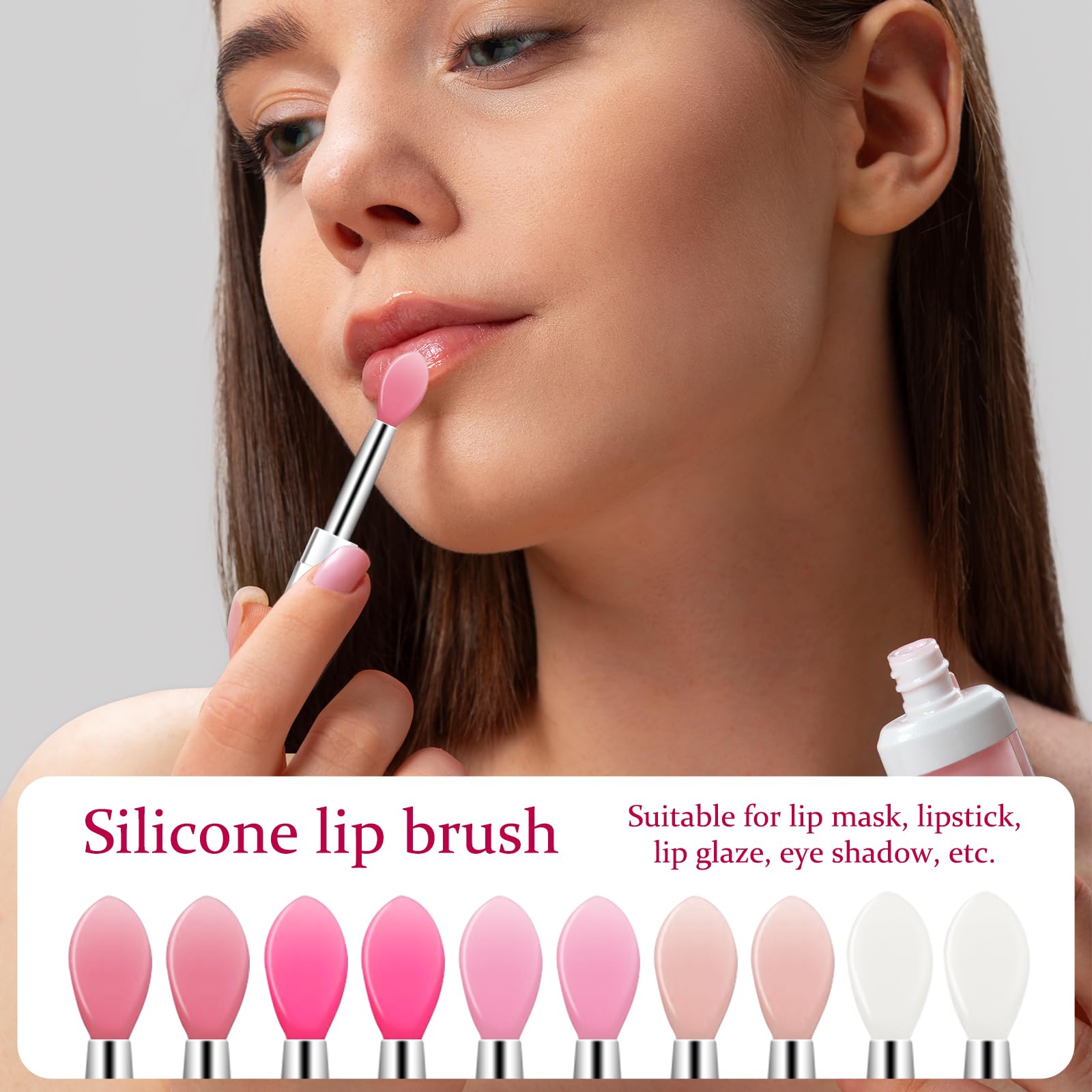 Slim silicone lip brush from Mozeat Lens for creams and masks