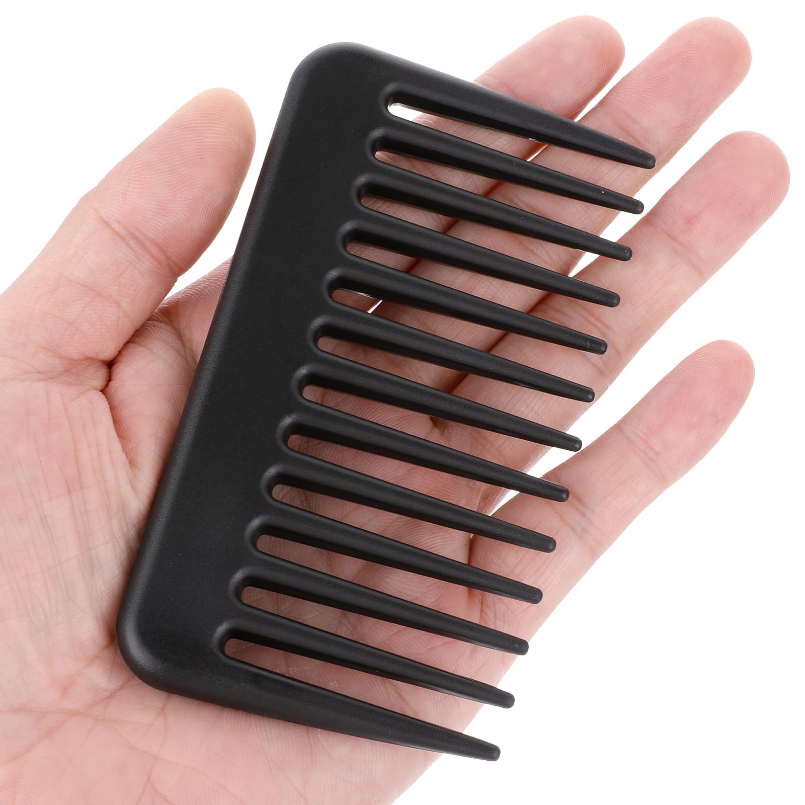 Mozeat Lens mini travel comb demonstrates detangling action on wet and dry hair.