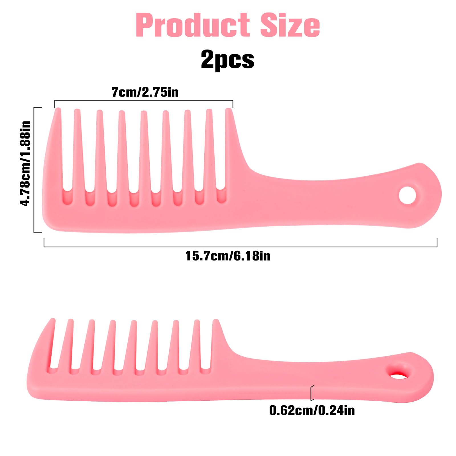 Mozeat Lens non-slip-handle wide comb designed for easy control during styling.