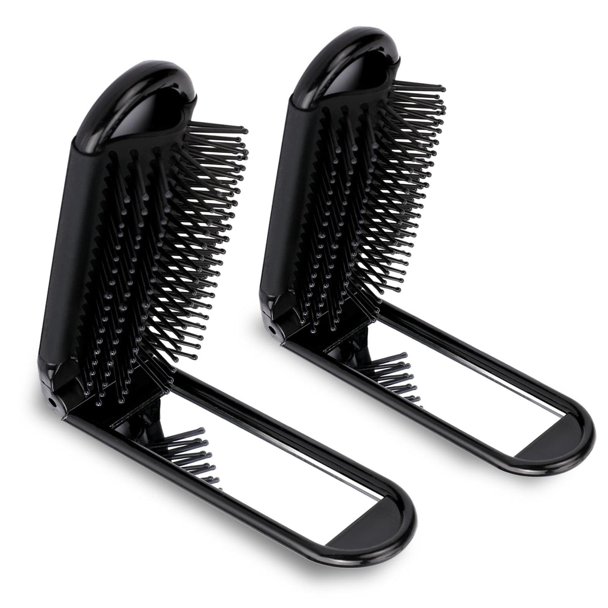 Mozeat Lens travel hair brush with mirror in a 2-pack for on-the-go styling.