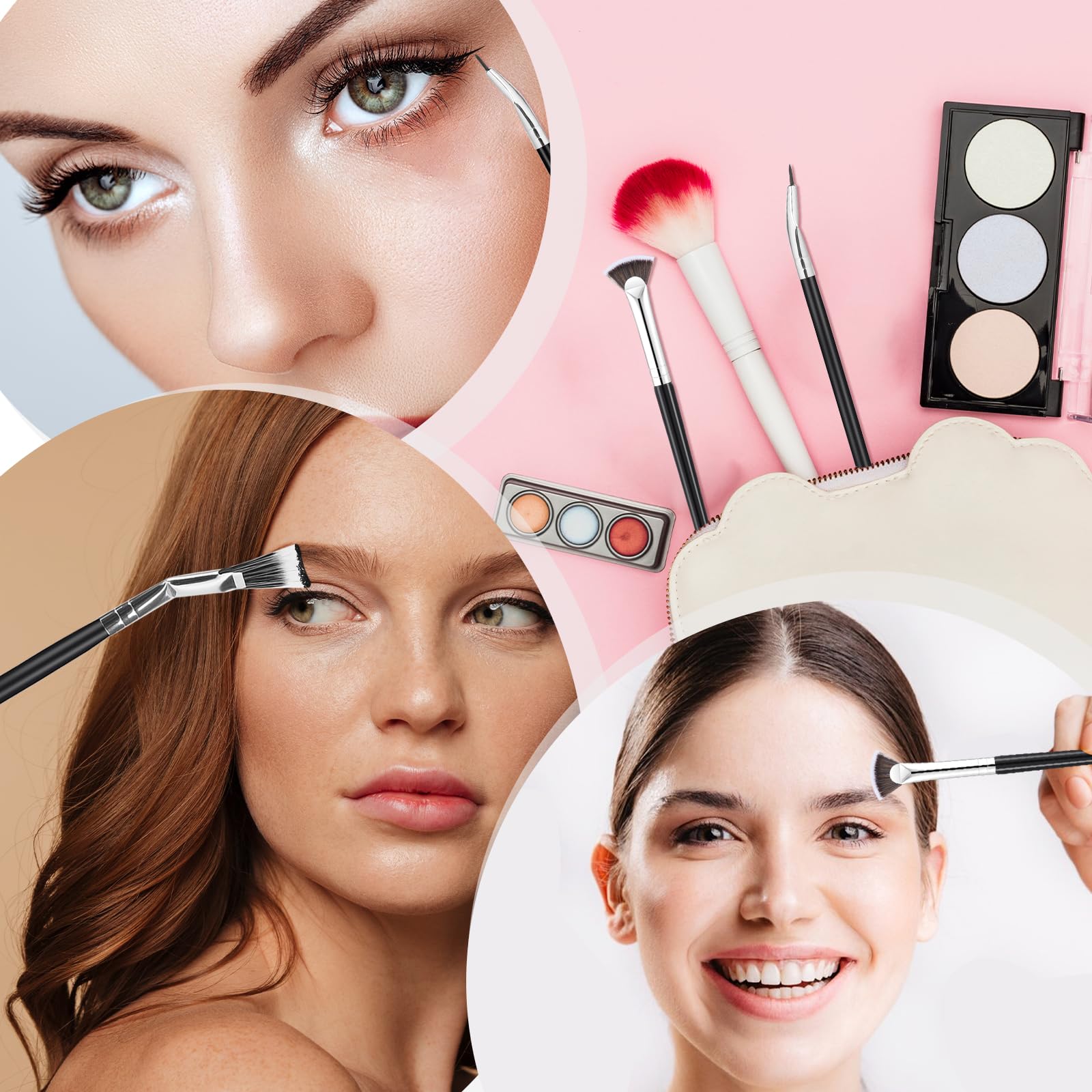 Mozeat Lens travel-size mascara fan brush for quick touch-ups.