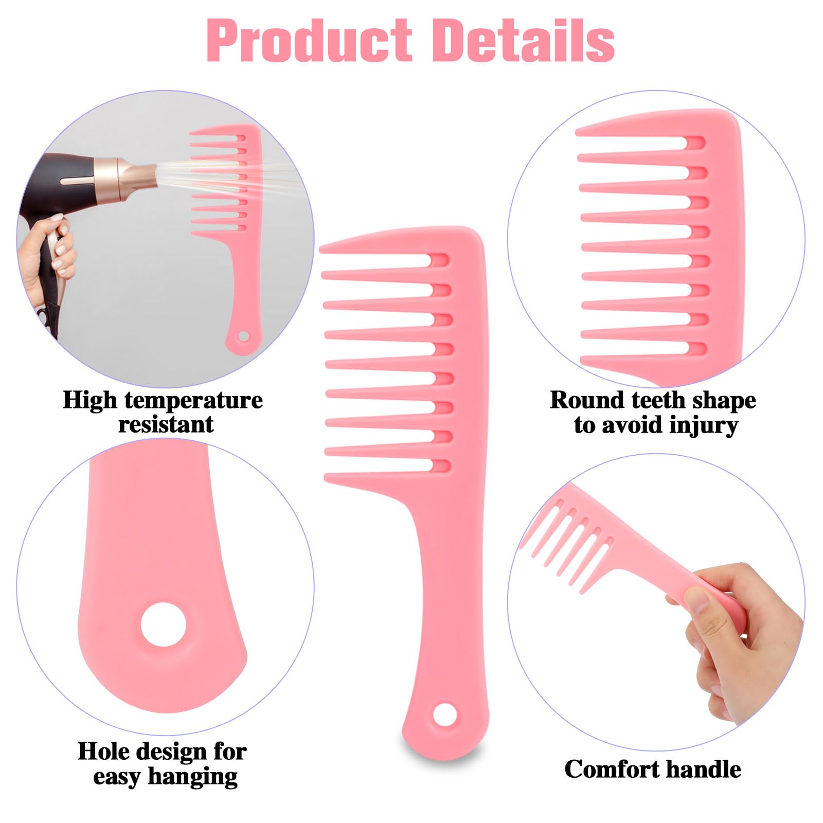 Mozeat Lens wide-tooth comb with smooth teeth for gentle detangling.