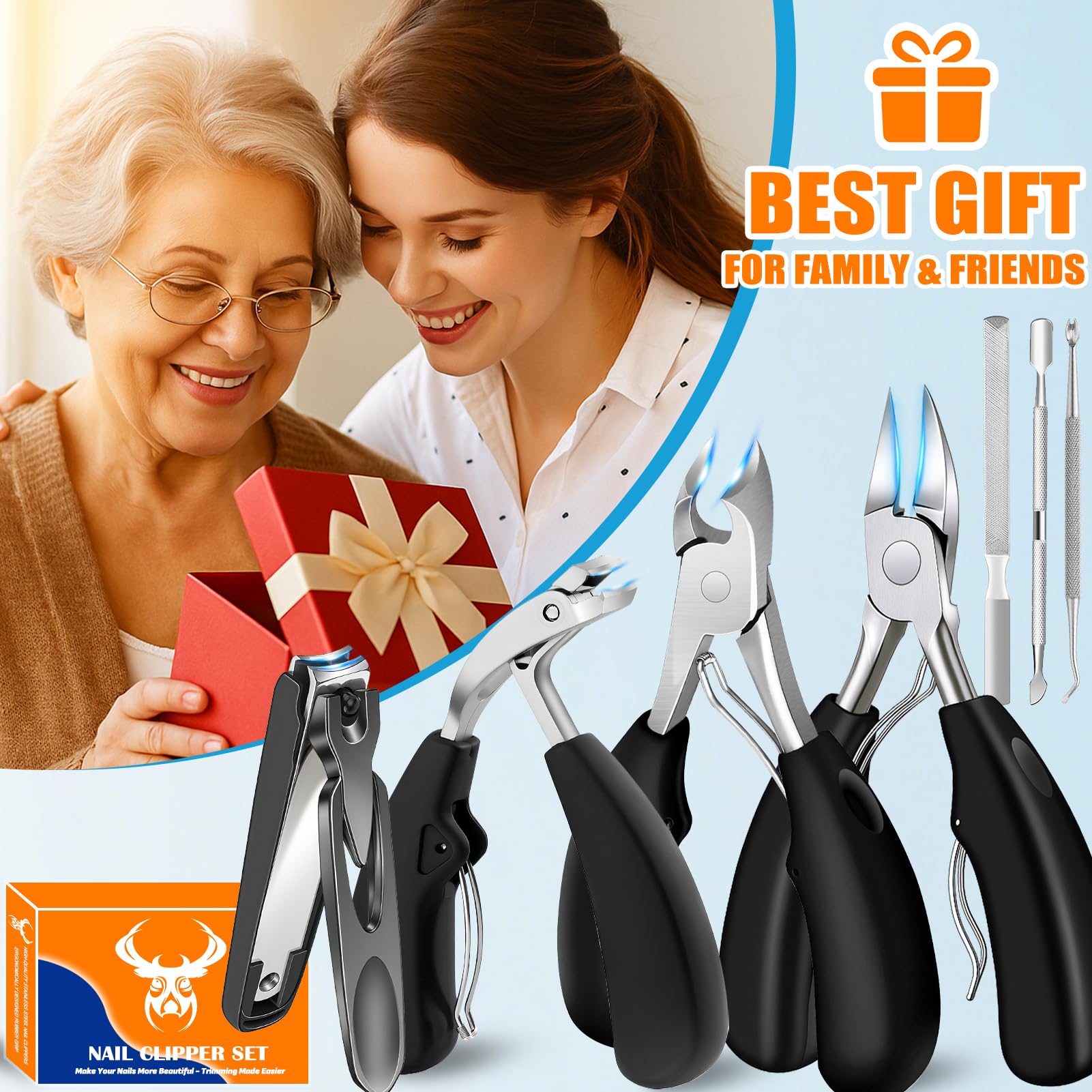 Gift-ready MPKDZNE nail clipping kit for seniors and families