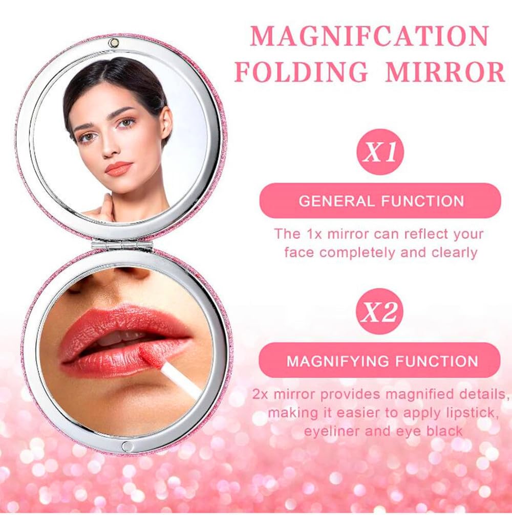 mpowtech palm-size mirror fits in hand for quick touchups