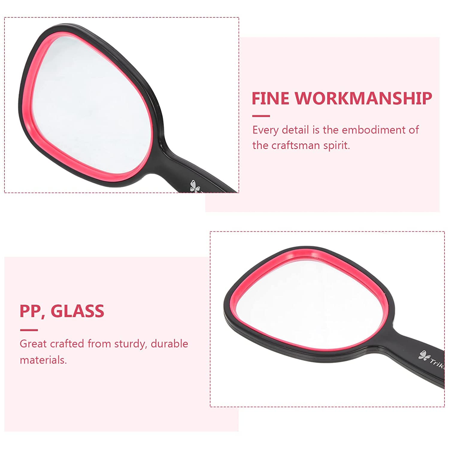 mpowtech mirror – detailed edge view emphasizes durable construction.