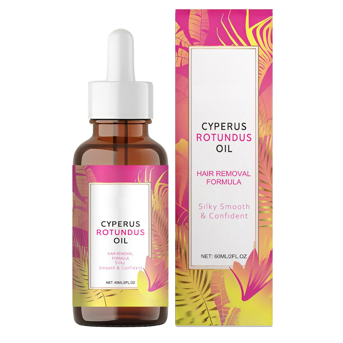 MQN Aceite natural inhibidor, botella de 60 ml para piel suave.
