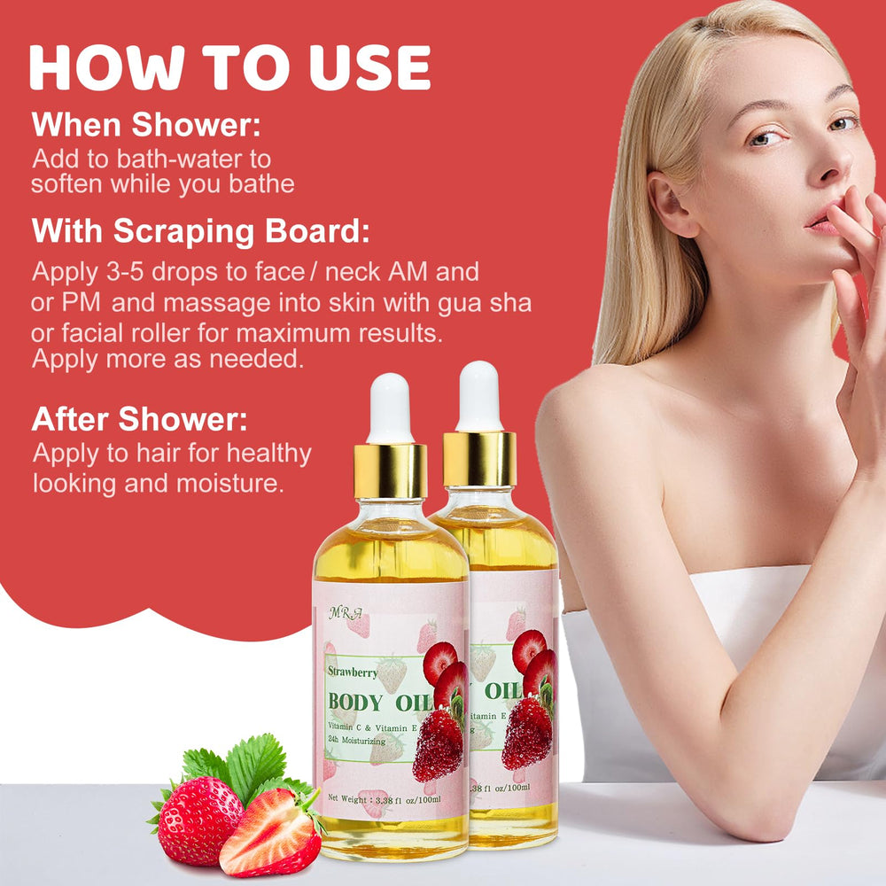 MR.A aroma a fresa, aceite corporal para spa en casa