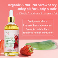 MR.A aceite cuerpo fresa, textura sedosa para piel suave