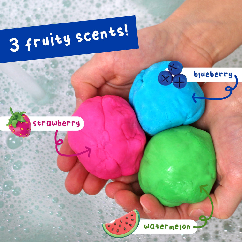Mr. Bubble masa de baño color fresa: aroma dulce para juego sensorial.
