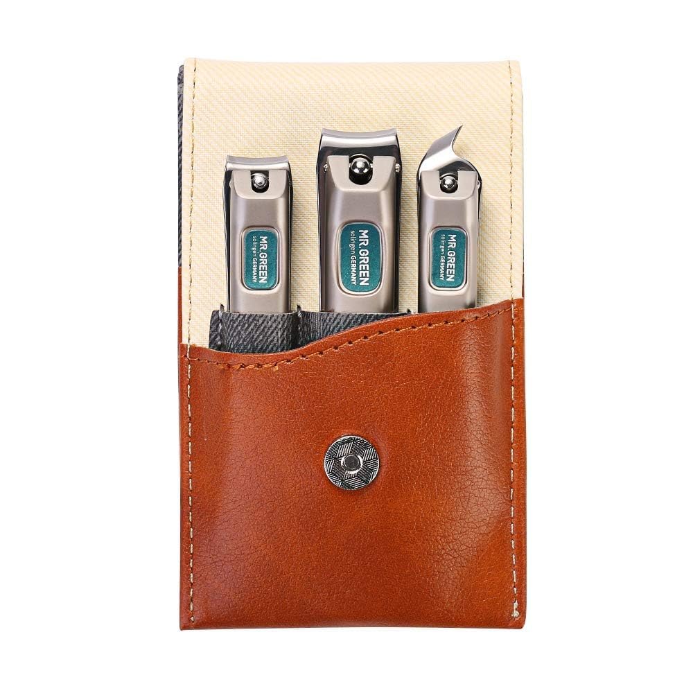 MR.GREEN 3pcs nail clipper set in stainless steel for lasting sharpness