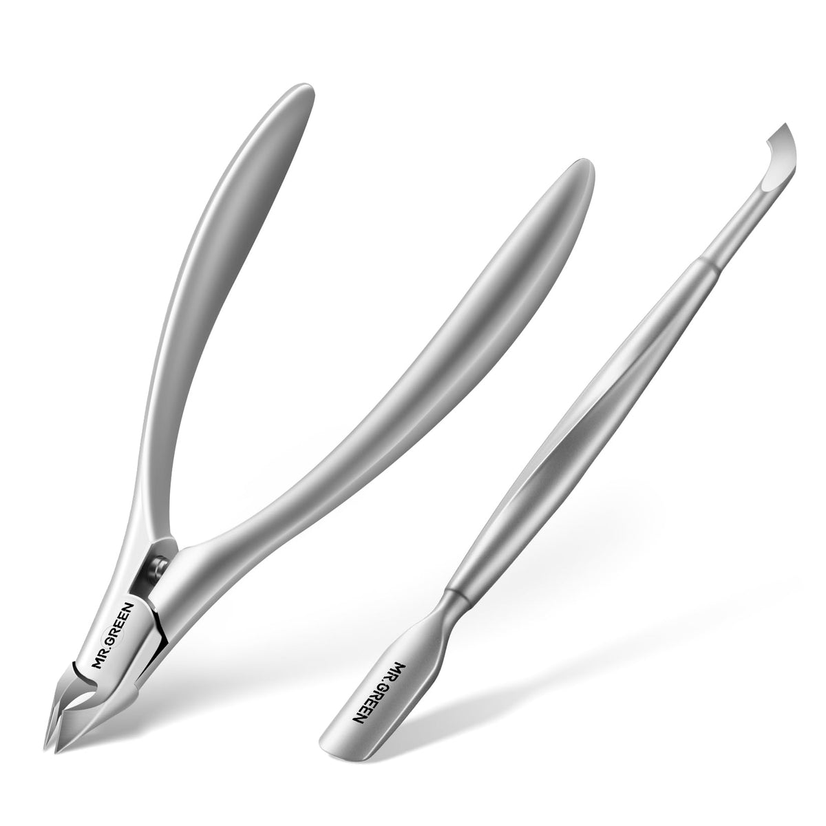 MR.GREEN Cuticle Nippers built-in spring for comfortable trimming.