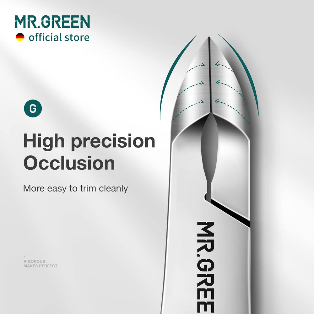 MR.GREEN Cuticle Nippers ergonomic handle for comfortable, steady use