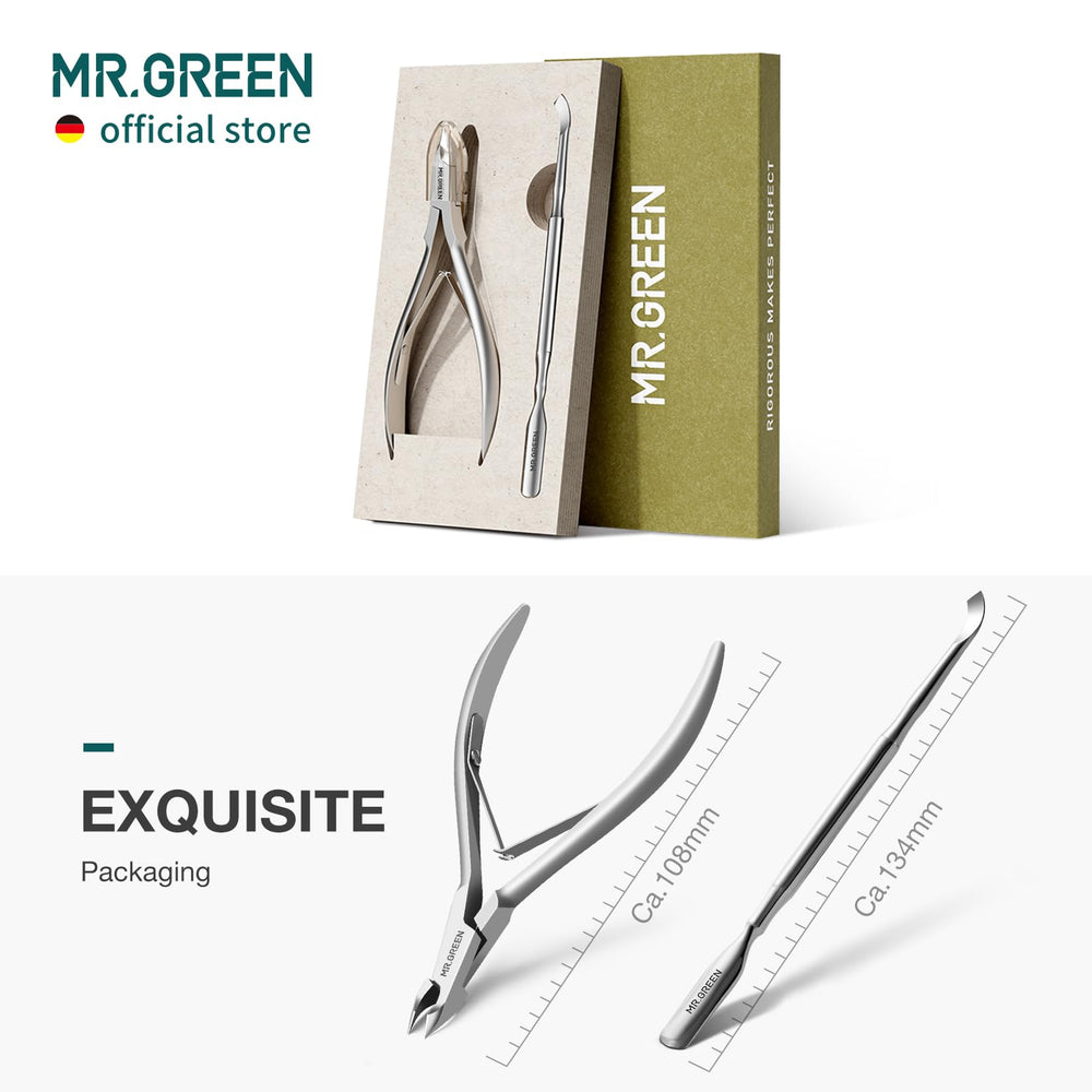 MR.GREEN cuticle nippers packaging ready for use.