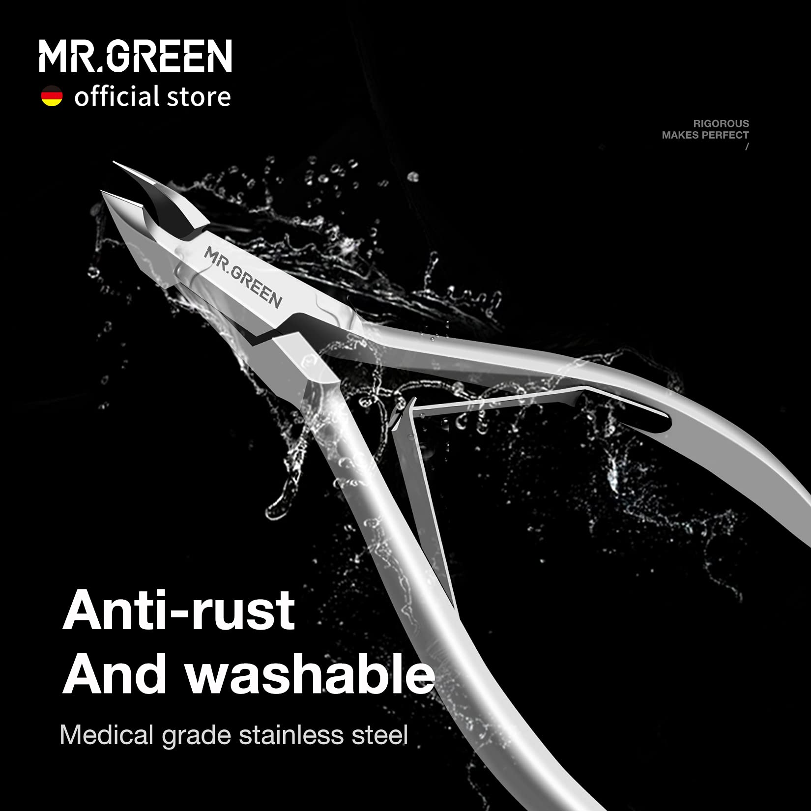 MR.GREEN Cuticle Nippers symmetric spring aids smooth, controlled trimming