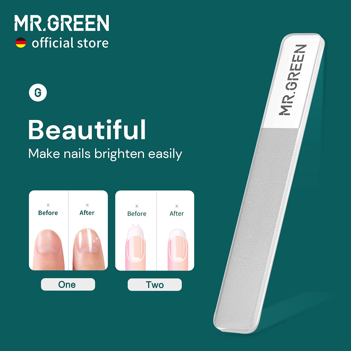 MR.GREEN included nail files complete at-home manicure set.