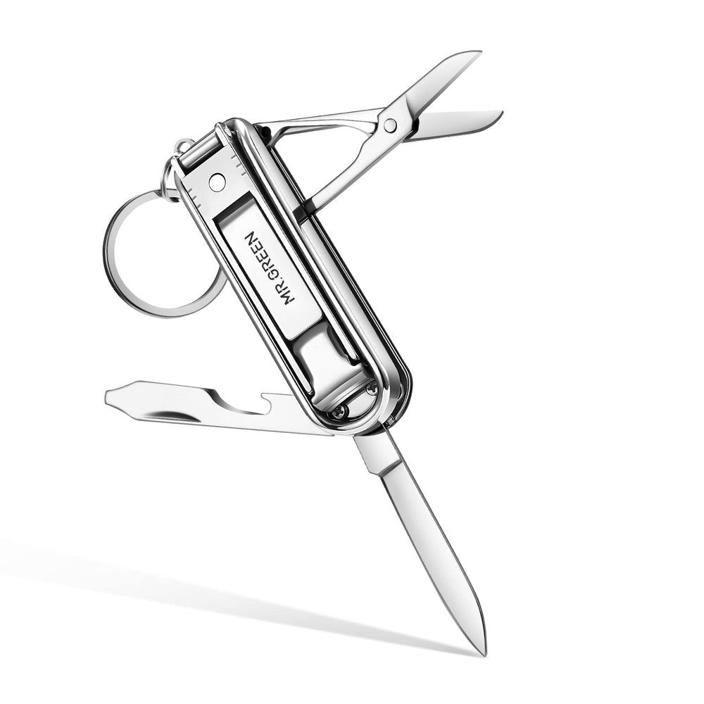 MR.GREEN multifunctional nail clipper close-up with precise stainless steel blades