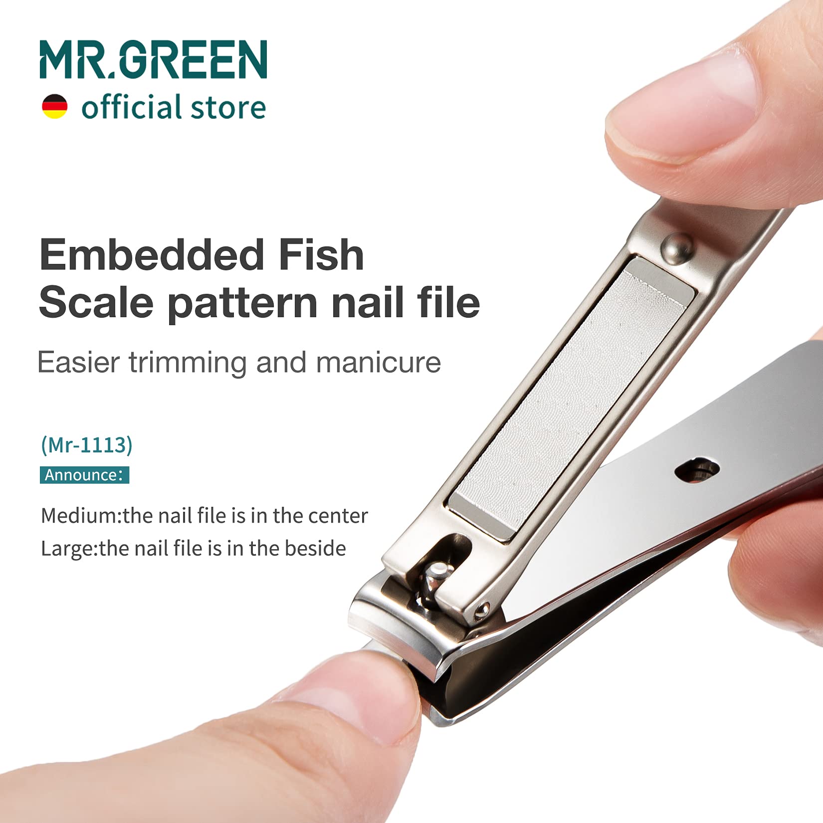 MR.GREEN advanced German edge technology cuts thick nails easily