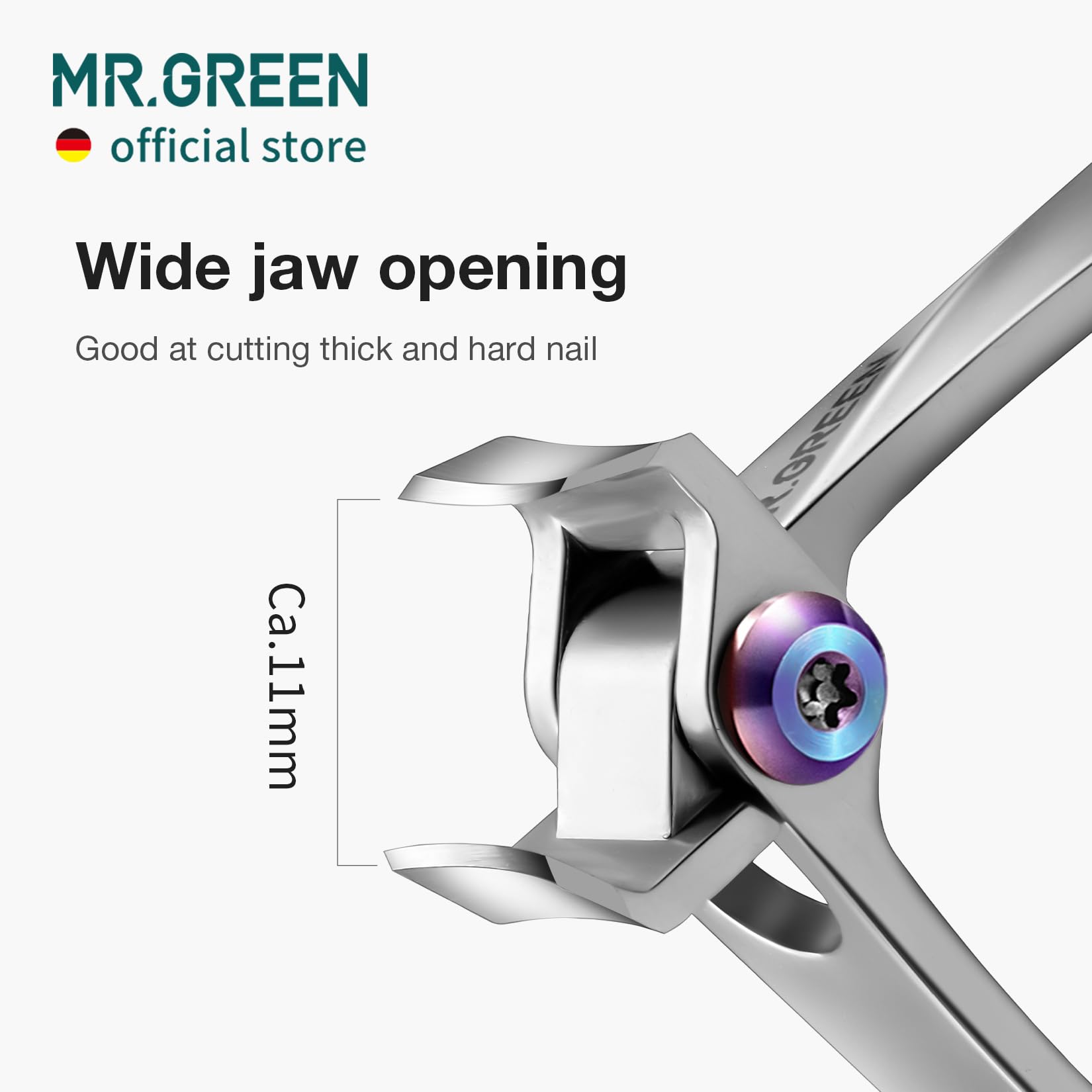 MR.GREEN nail clipper magnetic-support-bar detail for stable, precise use