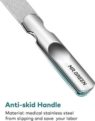 MR.GREEN stainless steel nail file with a durable satin finish