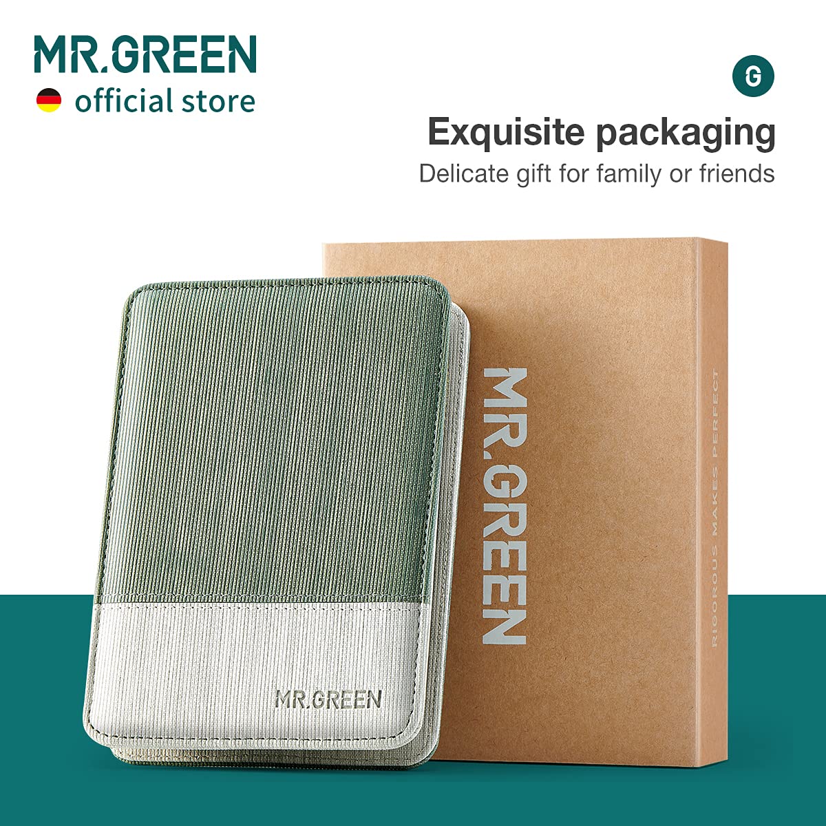 MR.GREEN PU leather case keeps tools organized and protected.