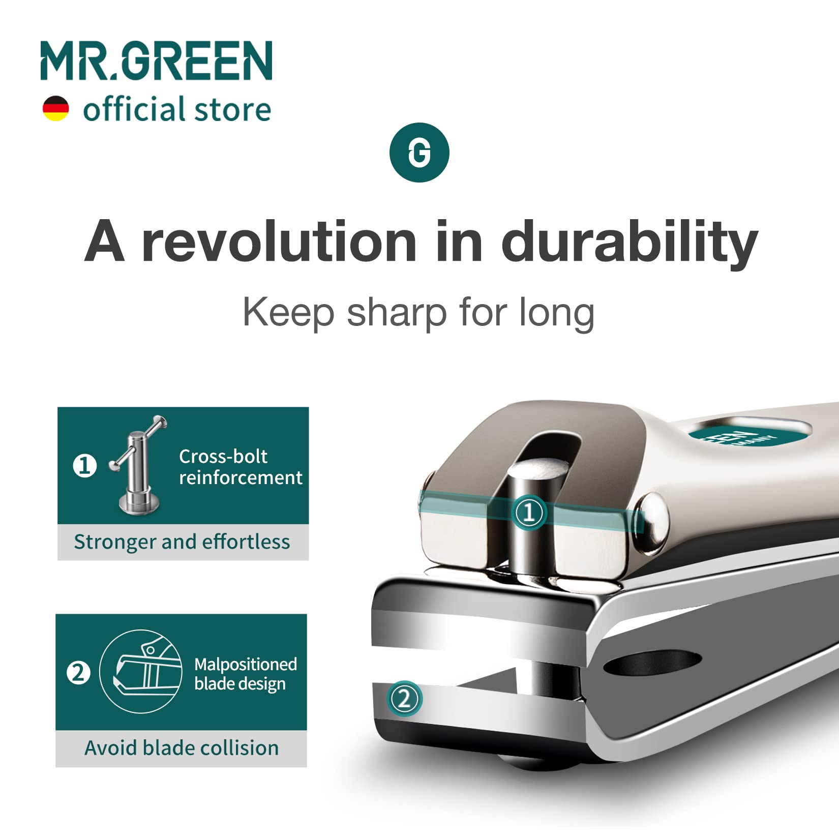 MR.GREEN stainless steel with nickel plating for anti-rust durability