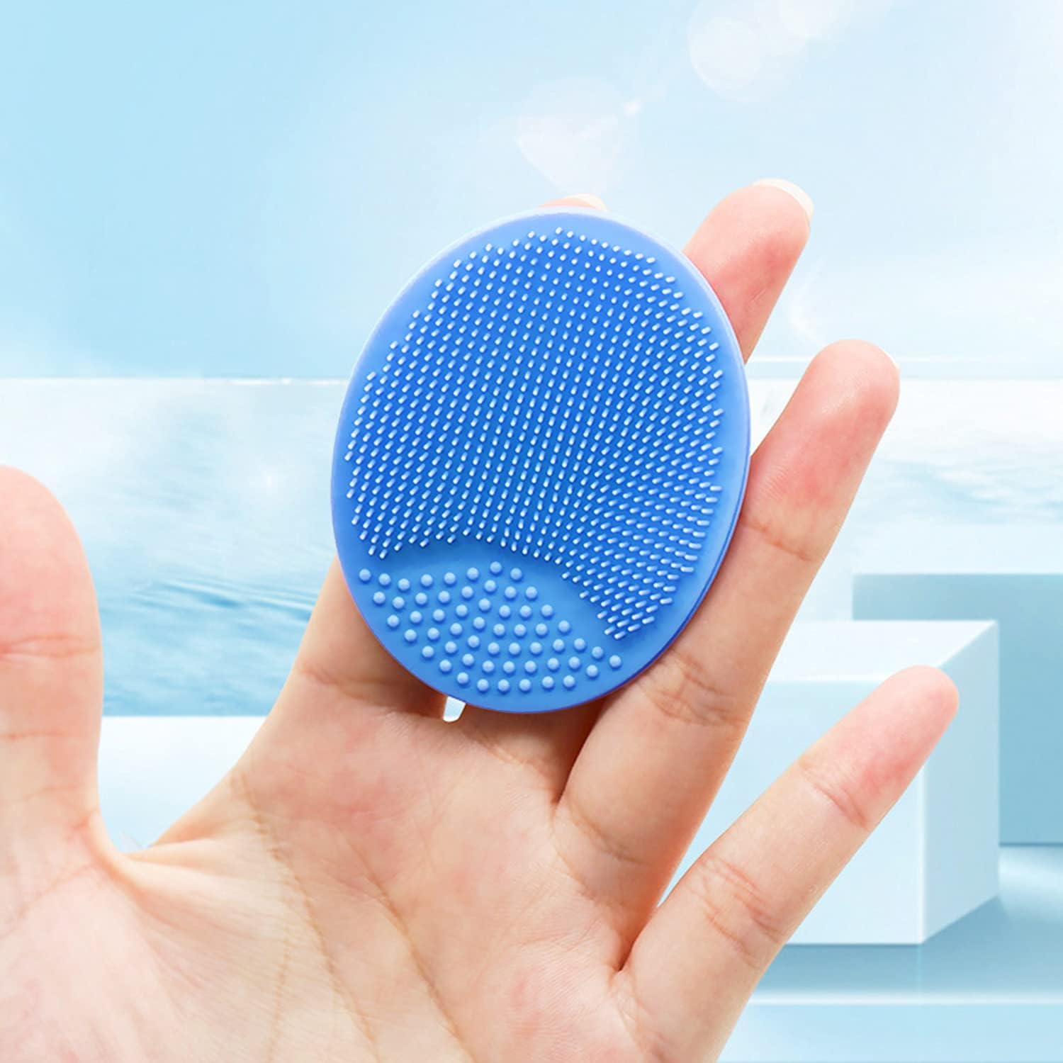MR LION silicone exfoliator with soft bristles respects sensitive skin.