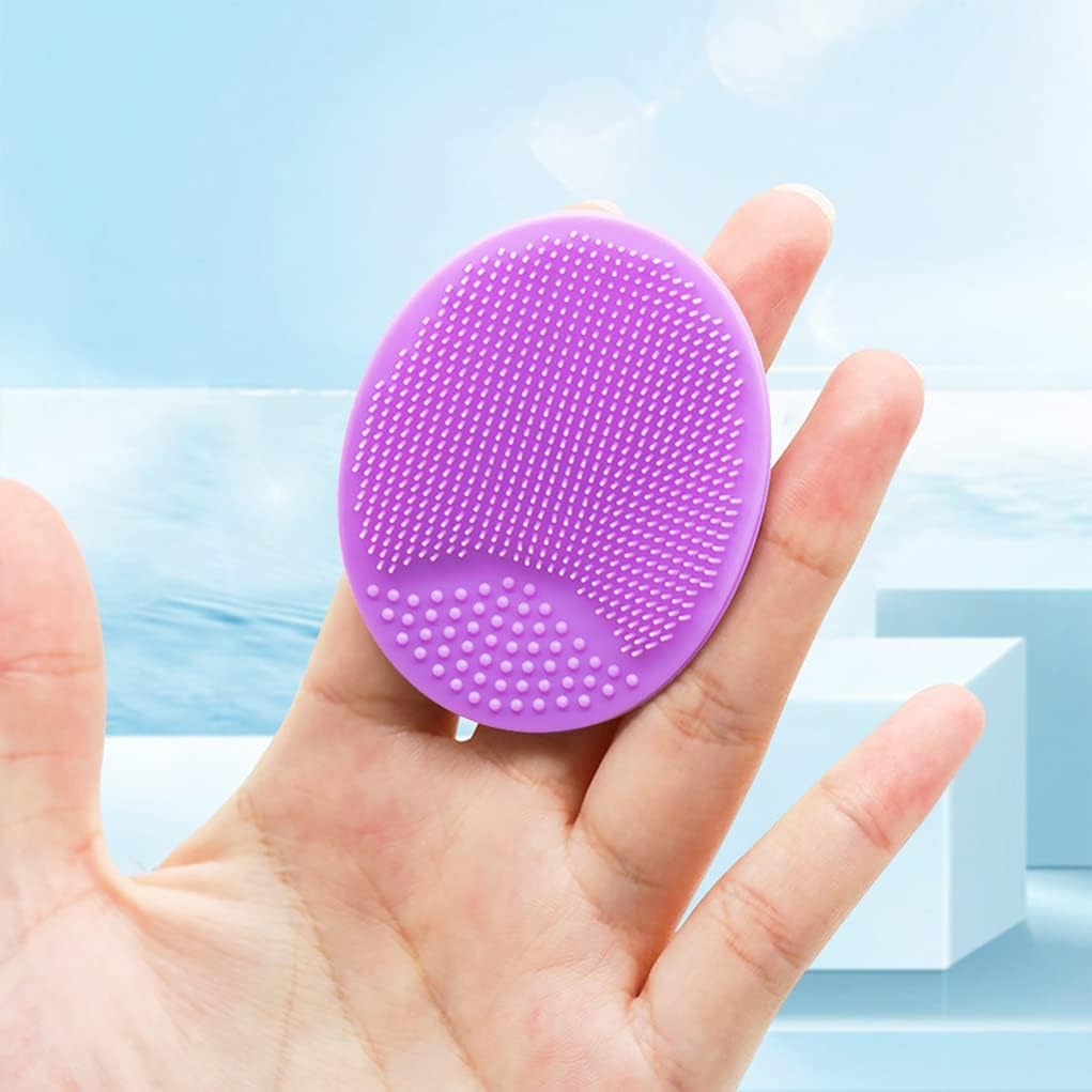 MR LION silicone scrubber exfoliating pad for deep cleansing and residue removal.