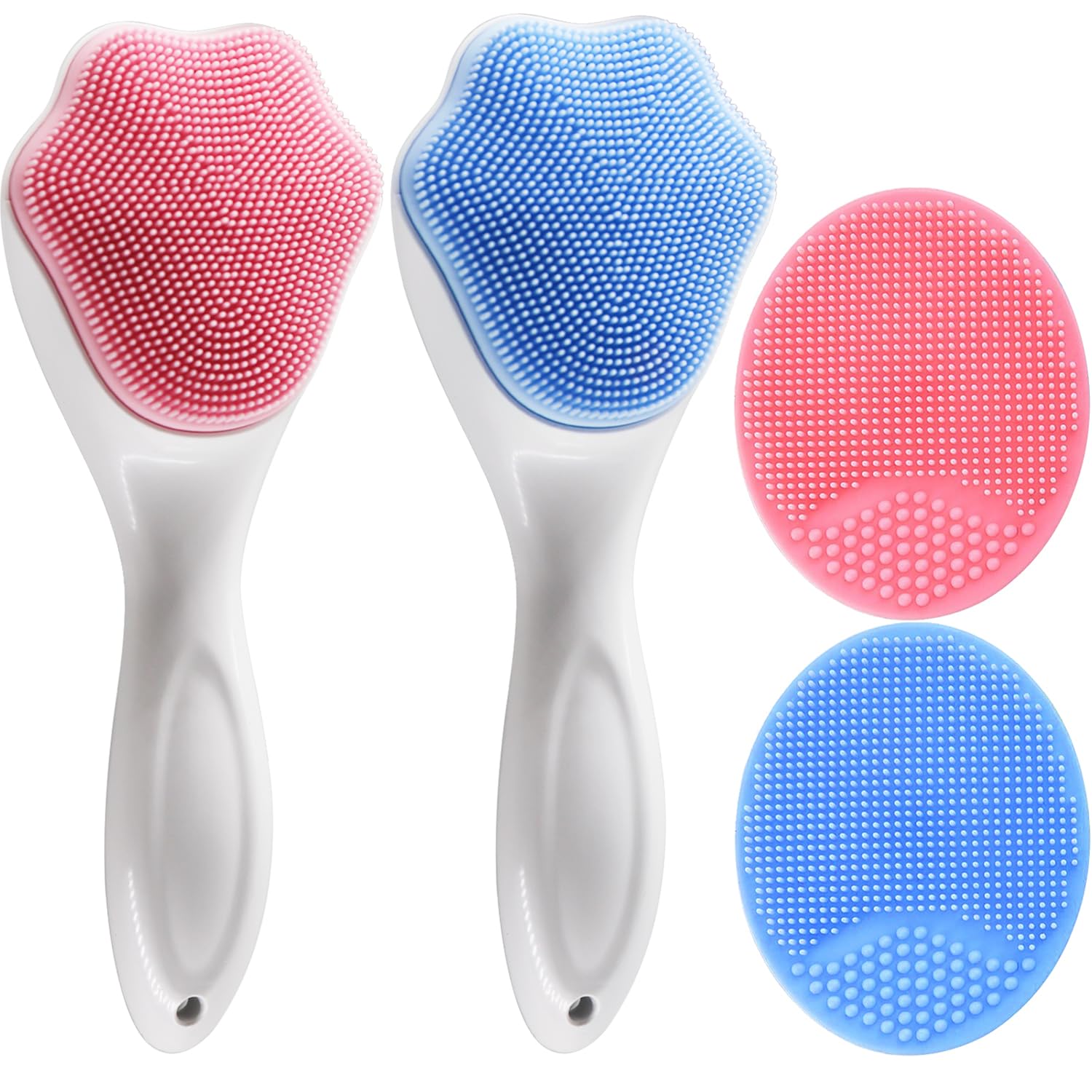 MR LION silicone face scrubber with handle for gentle daily cleansing.