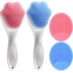 MR LION silicone face scrubber with handle for gentle daily cleansing.