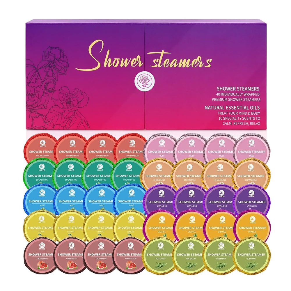 MR MIRYE 40-pack shower steamers with assorted scents for a spa-like shower