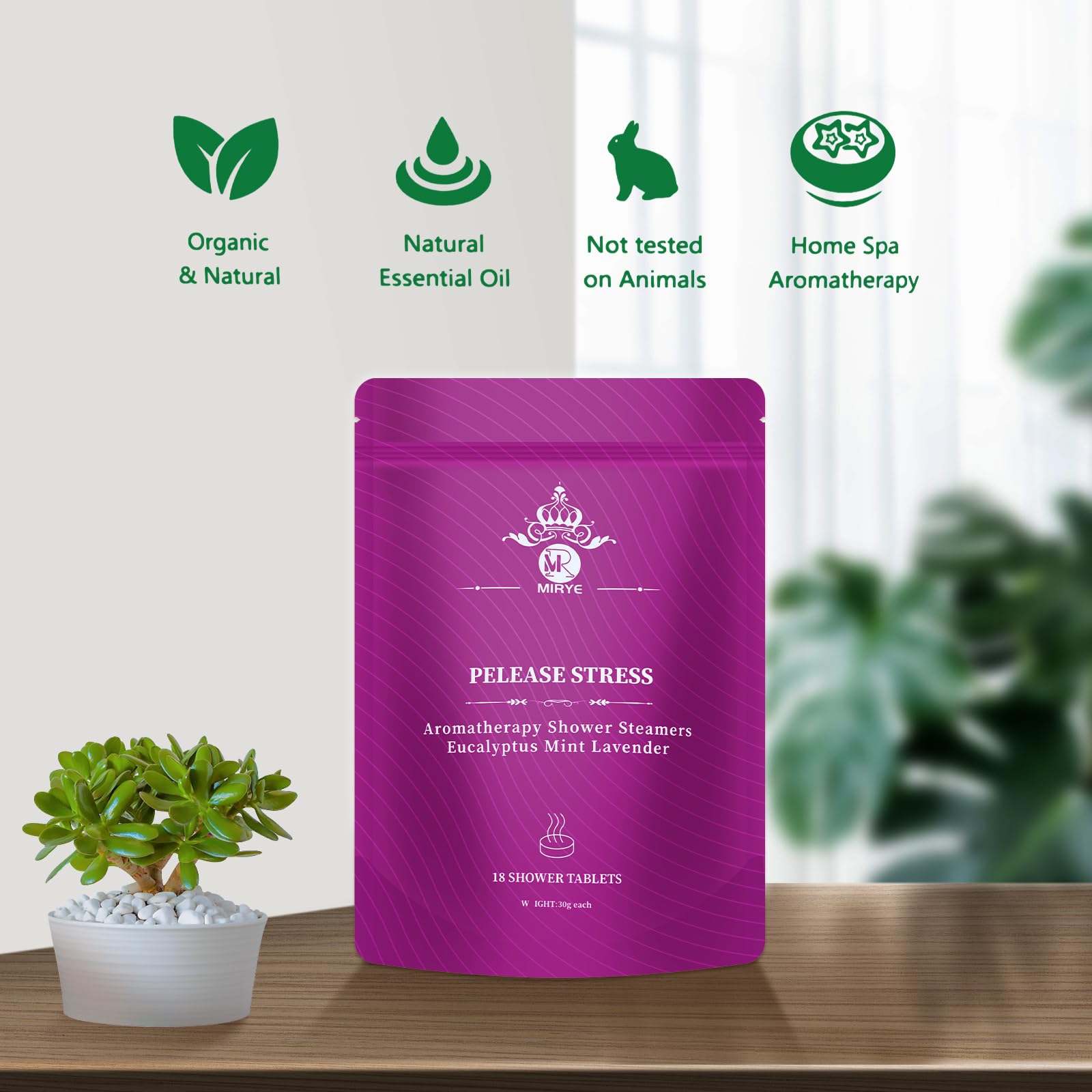 MR MIRYE bombas ducha lavanda, experiencia calmante para el baño