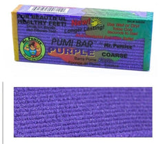 Mr. Pumice Purple PUMI Bar self-chipping design shown during cleaning.