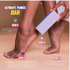 Mr. Pumice Ultimate PUMI Bar pedicure-stone design shown for easy grip
