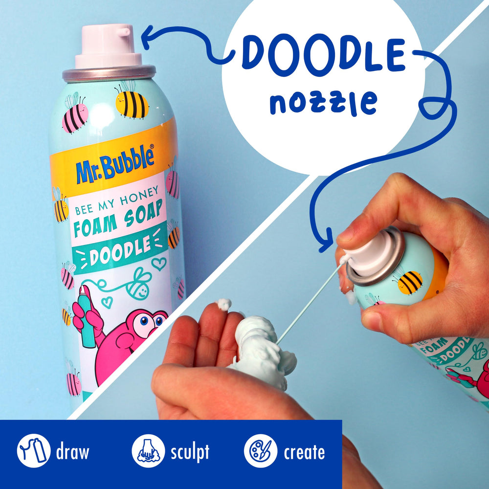 Mr. Bubble jabón espumoso limpia con delicadeza y deja una fragancia agradable.
