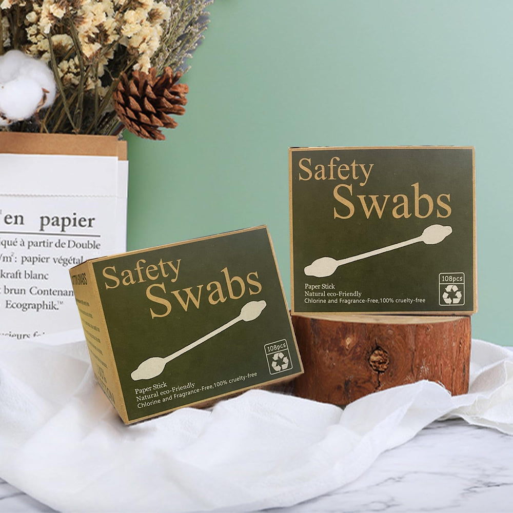 MRCMUCEZ baby cotton buds with natural paper sticks for delicate care.