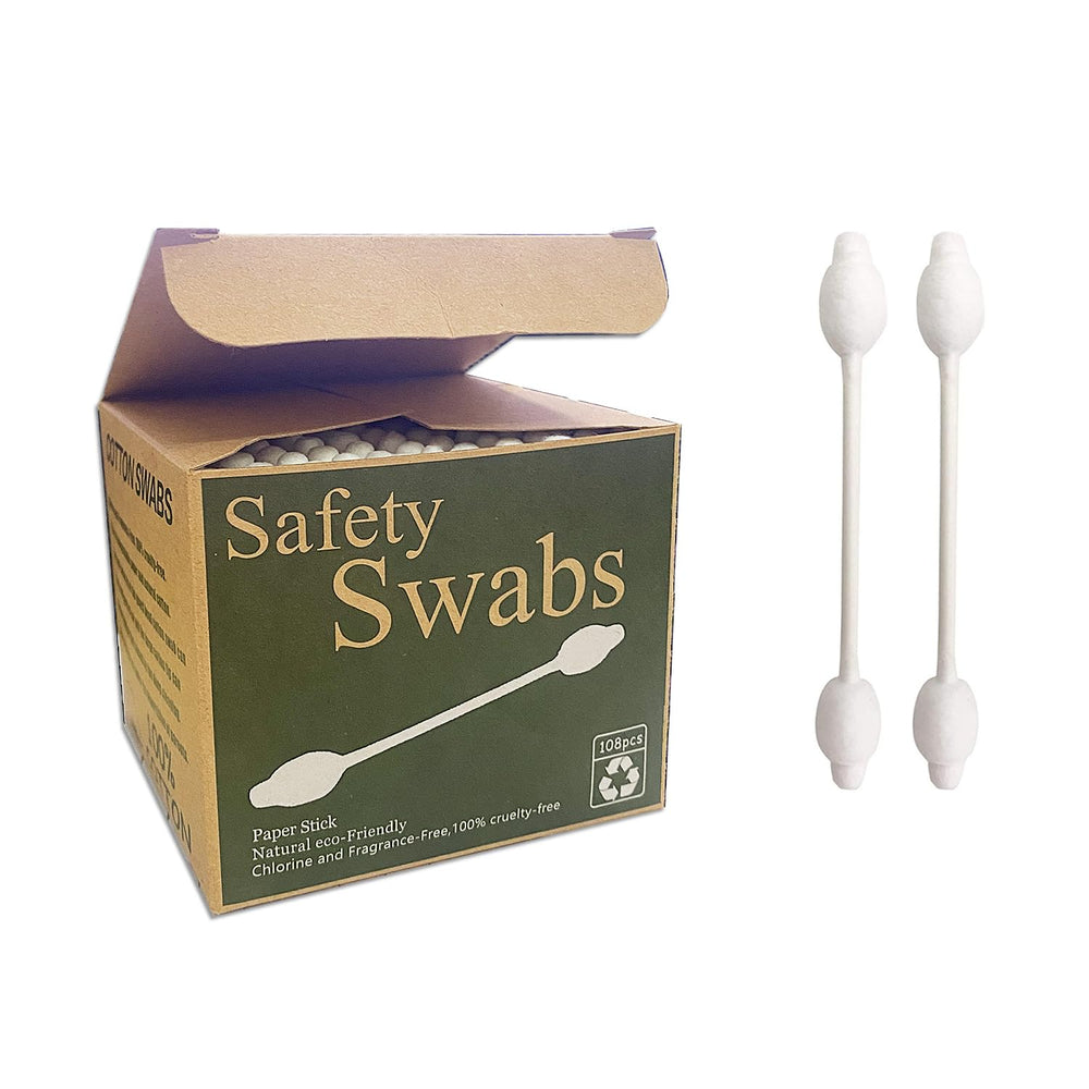 MRCMUCEZ safety cotton swabs with large tip for gentle newborn cleaning.