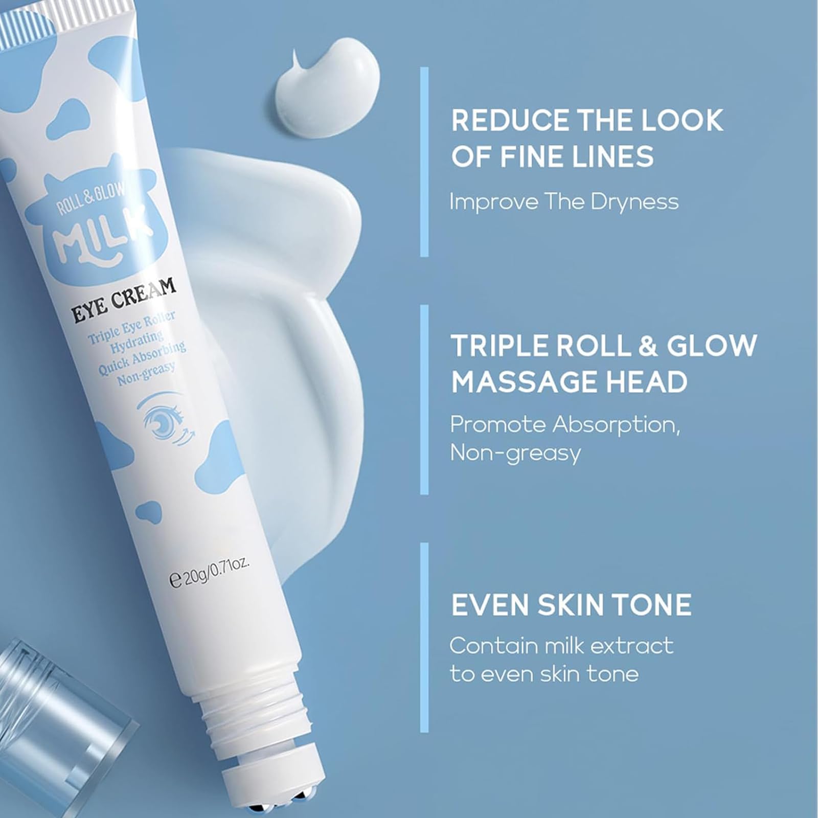 MrCuvaryas Milk Skincare Set eye cream soothes delicate eye area