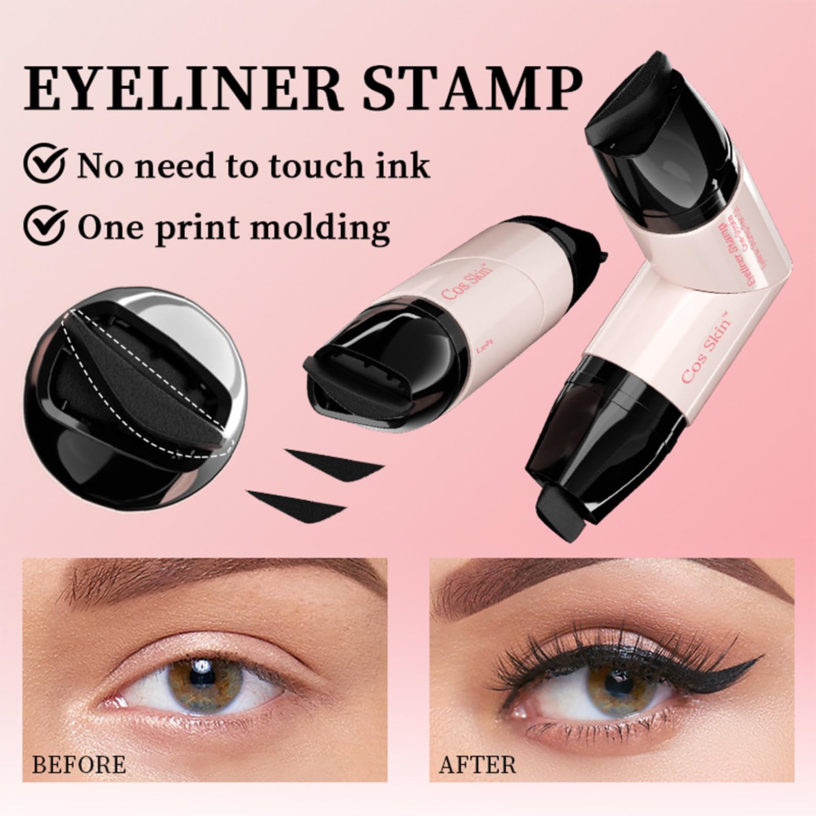 Mrettick eyeliner stamp right eye mark helps mirror wings accurately.