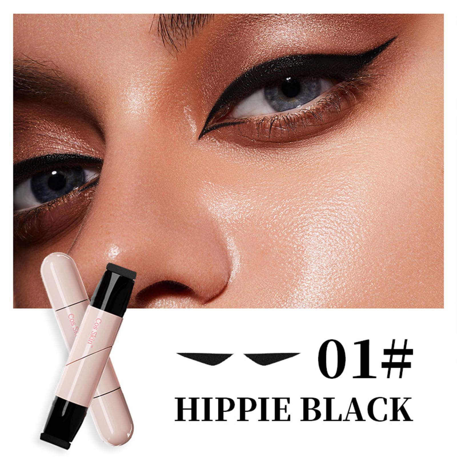 Mrettick eyeliner stamp rotating design provides two grip modes for comfort.