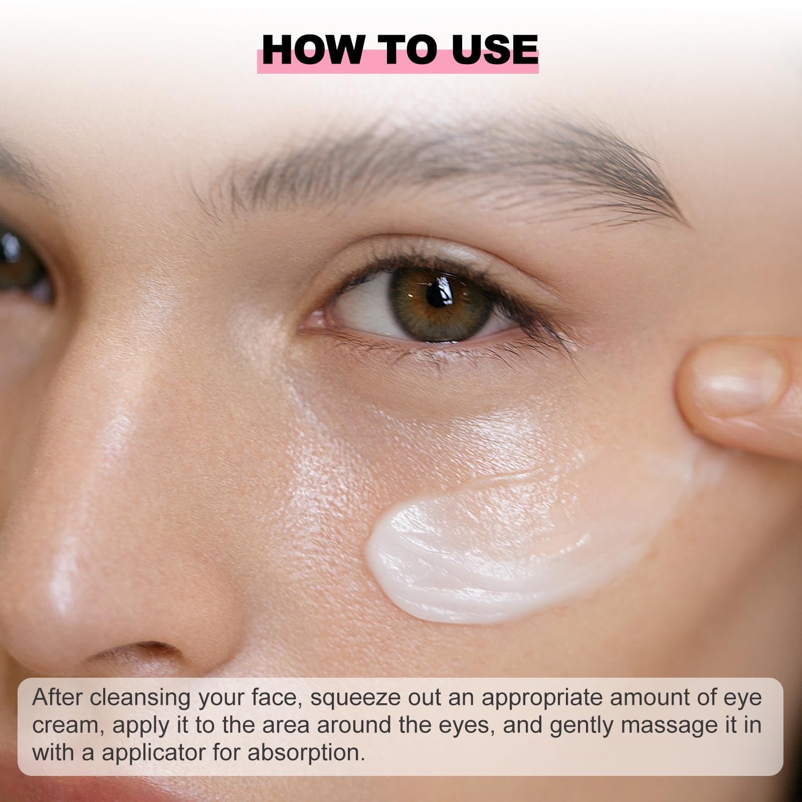 Mrlilei beauty eye cream hexapeptide-9 closeup targets deep wrinkles