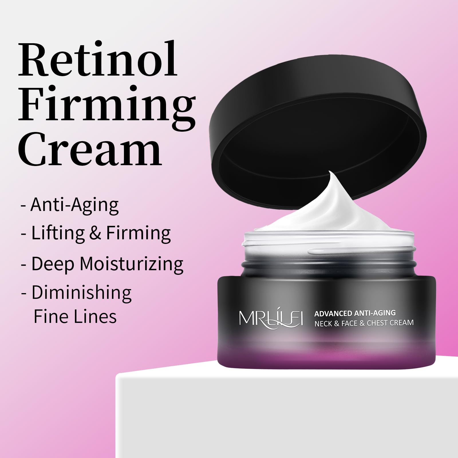 MRLILEI Neck firming effect close-up suggesting tightening potential.