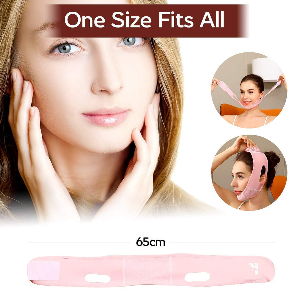 Mroobest ParaFaciem chin-lift strap on the chin area for a firmer contour line