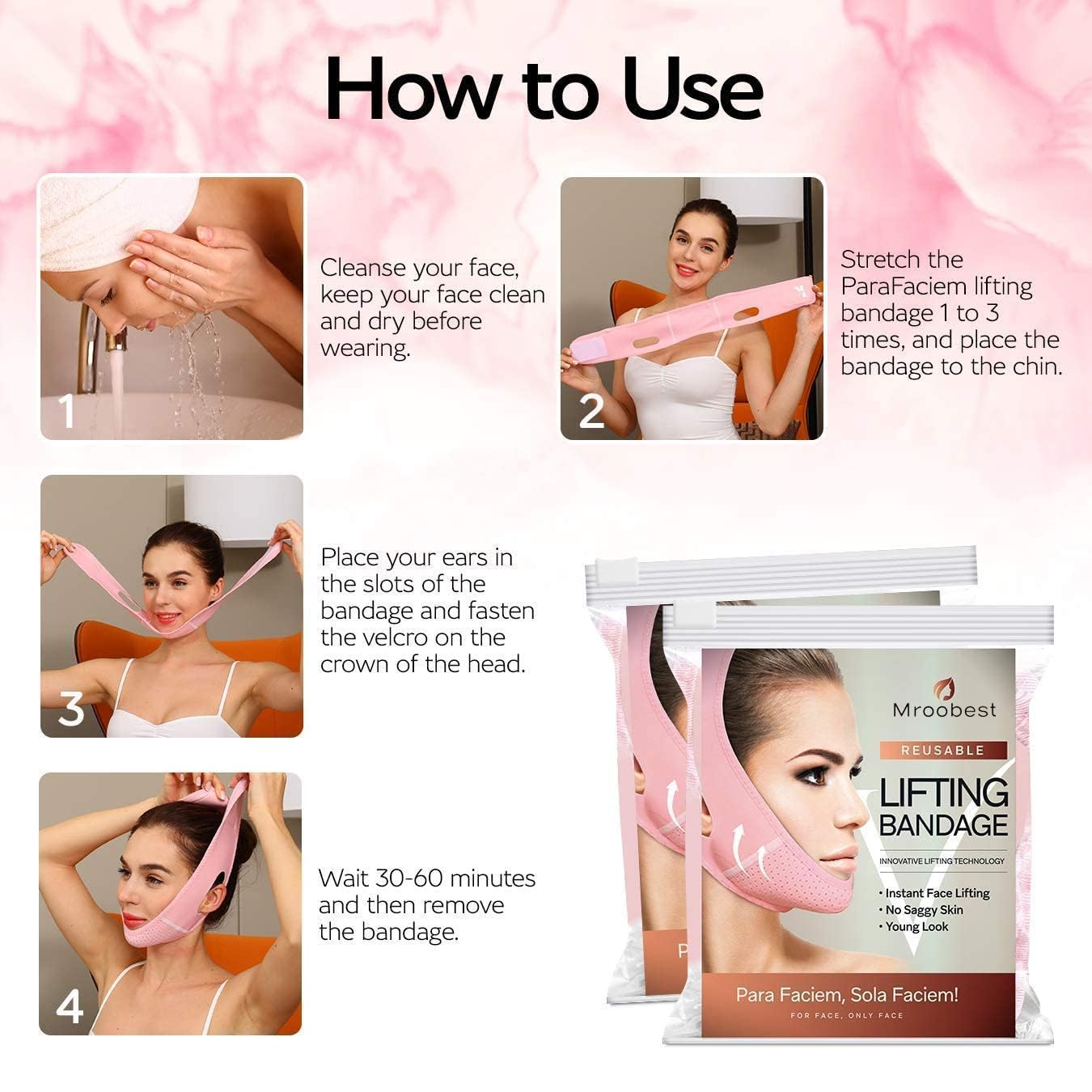 Mroobest ParaFaciem four-week recommendation visual emphasizes potential long-term contour shaping