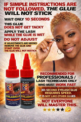 Mrs Gwen Salon Pro 30 Sec eyelash glue strip application ready in seconds.