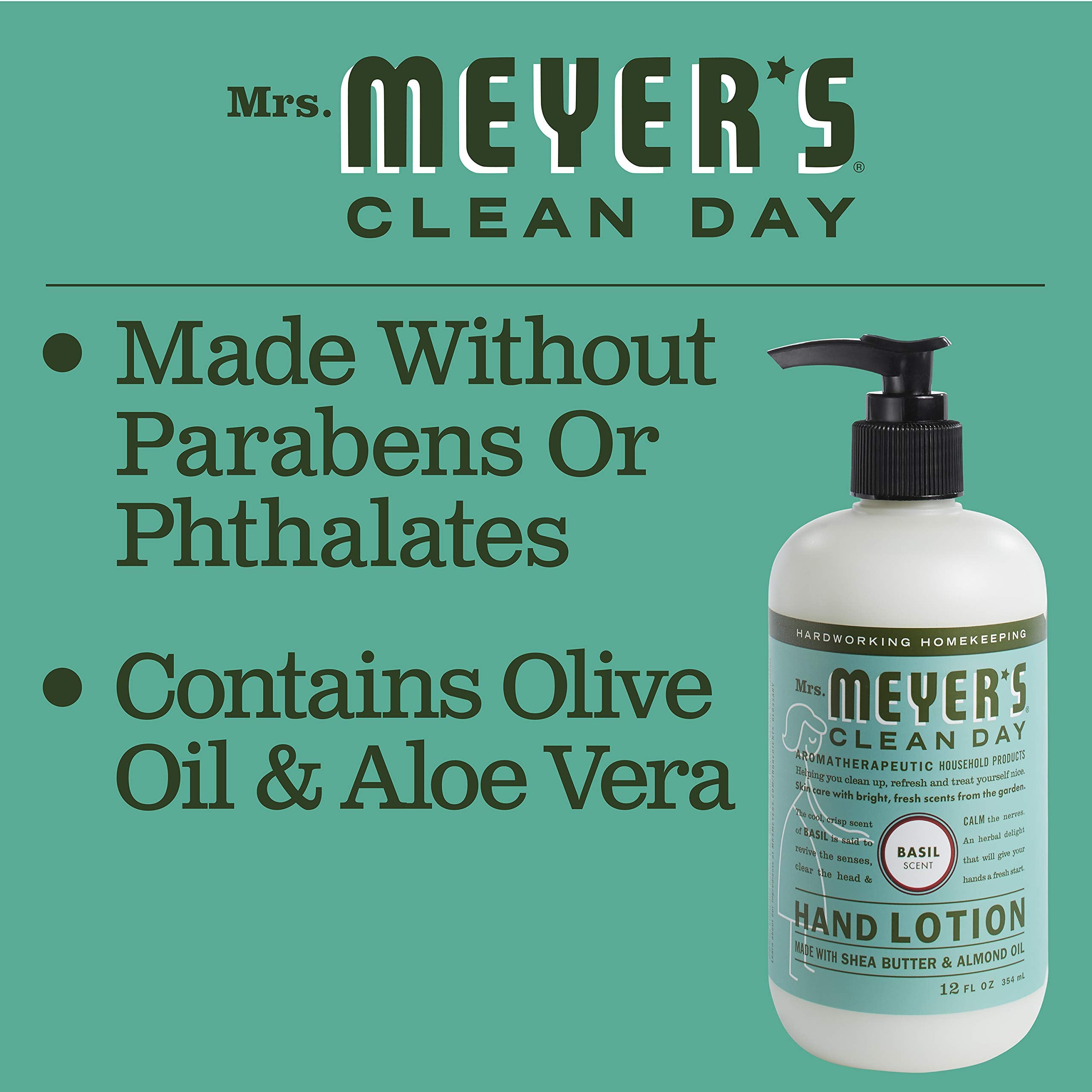 Cruelty-free Leaping Bunny label on Mrs. Meyer's Basil hand lotion