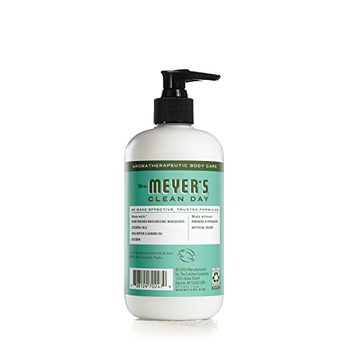 Mrs. Meyer's Basil hand lotion with shea butter and almond oil for softness